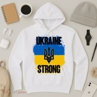 Ukraine Strong Distressed Painted Flag I Stand With Ukraine Hoodie thumb 3