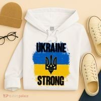 Ukraine Strong Distressed Painted Flag I Stand With Ukraine Hoodie thumb 4