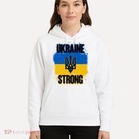 Ukraine Strong Distressed Painted Flag I Stand With Ukraine Hoodie thumb 5