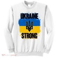 Ukraine Strong Distressed Painted Flag I Stand With Ukraine Sweatshirt thumb 0