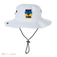 Ukraine Strong Distressed Painted Flag I Stand With Ukraine Bucket Hat thumb 0
