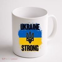 Ukraine Strong Distressed Painted Flag I Stand With Ukraine Coffee Mug thumb 1