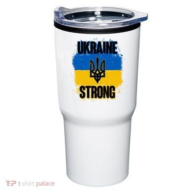 Ukraine Strong Distressed Painted Flag I Stand With Ukraine Tumbler