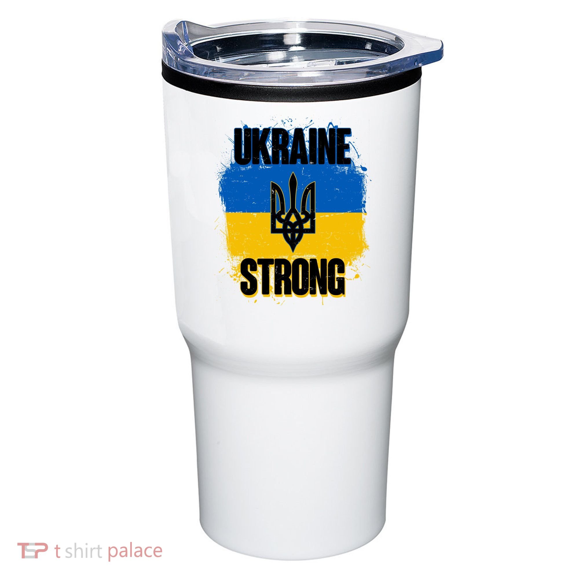 Ukraine Strong Distressed Painted Flag I Stand With Ukraine Tumbler
