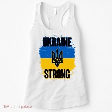 Ukraine Strong Distressed Painted Flag I Stand With Ukraine Women's Tank Top