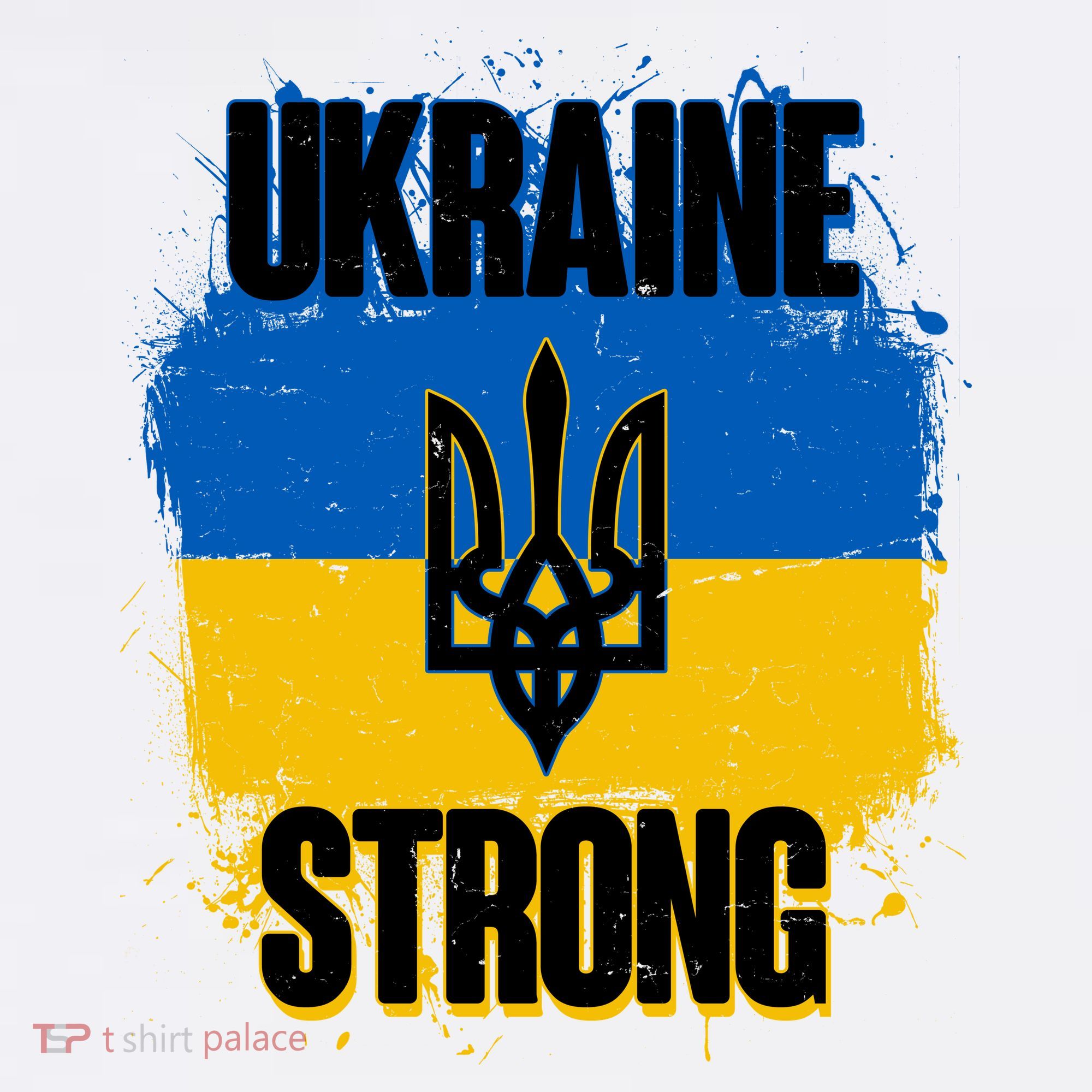 Ukraine Strong Distressed Painted Flag I Stand With Ukraine Women's Tank Top