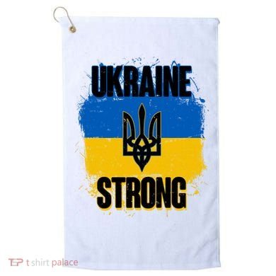 Ukraine Strong Distressed Painted Flag I Stand With Ukraine Golf Towel