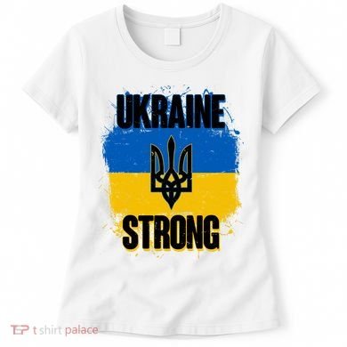 Ukraine Strong Distressed Painted Flag I Stand With Ukraine Women's T-Shirt