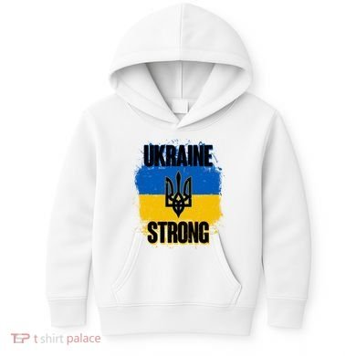 Ukraine Strong Distressed Painted Flag I Stand With Ukraine Kids Hoodie