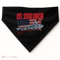 Uss South Dakota Bbgift57 Ww2 War Veteran Battleship Dad Boy Gift USA-Made Doggie Bandana thumb 0