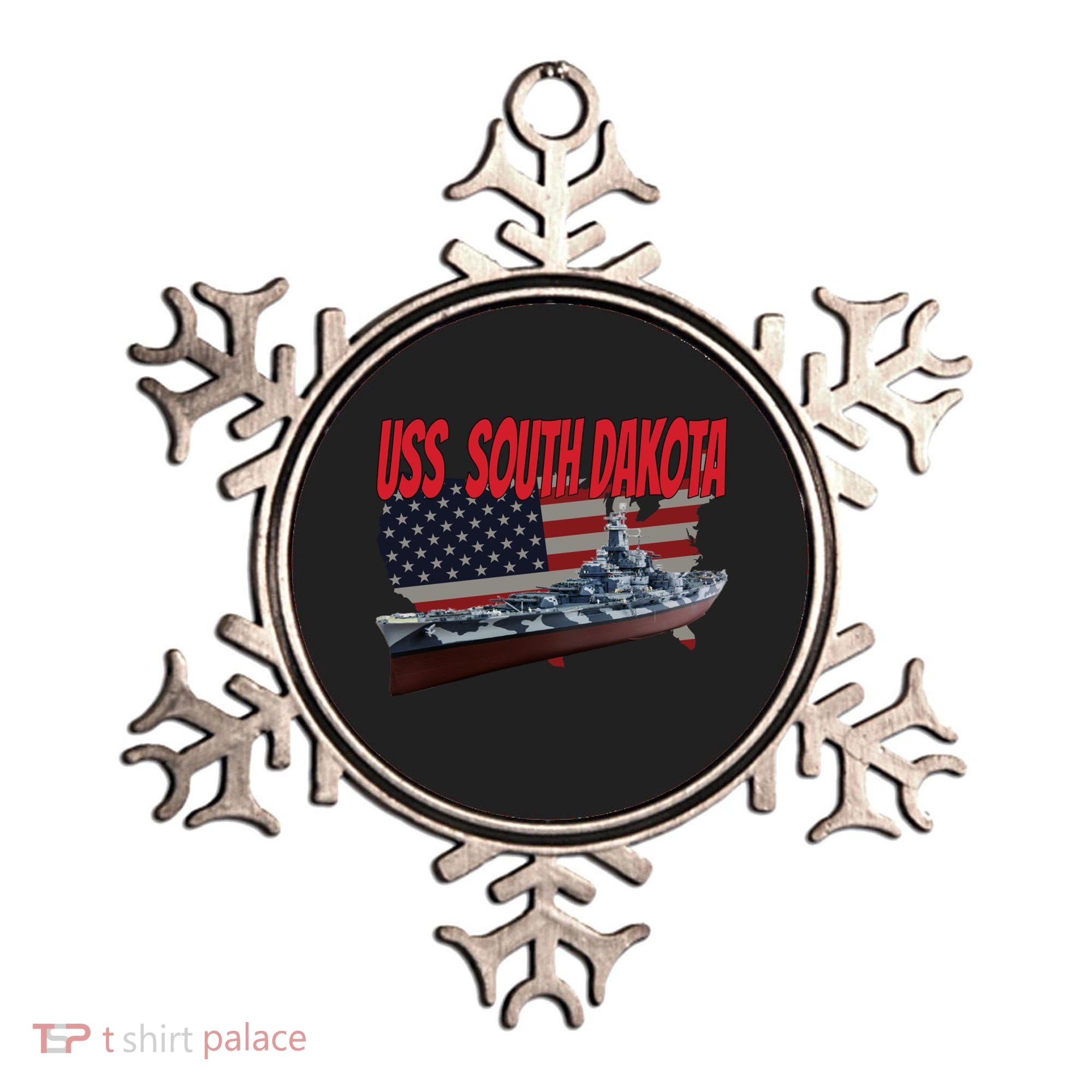 Uss South Dakota Bbgift57 Ww2 War Veteran Battleship Dad Boy Gift Ornament