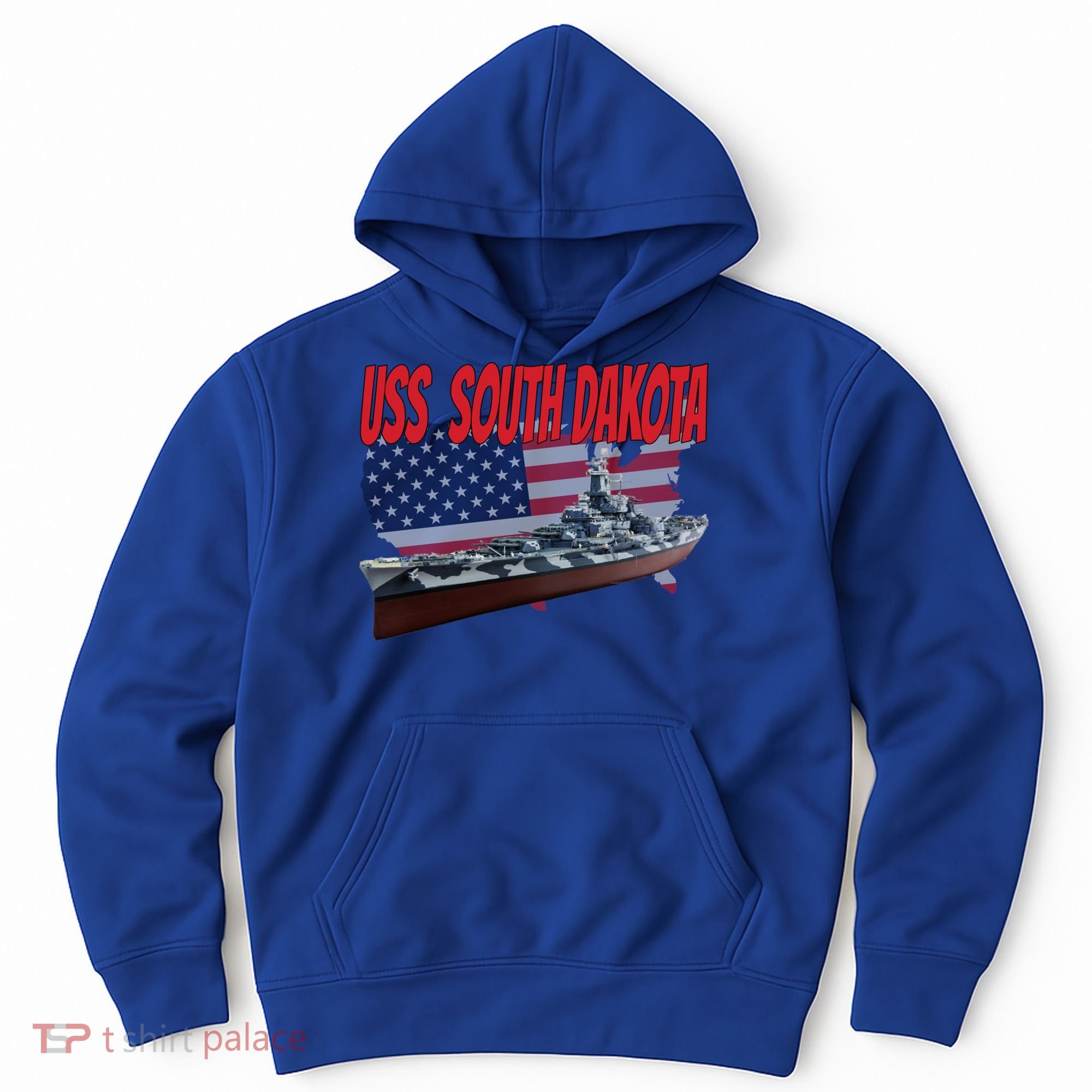 Uss South Dakota Bbgift57 Ww2 War Veteran Battleship Dad Boy Gift Hoodie