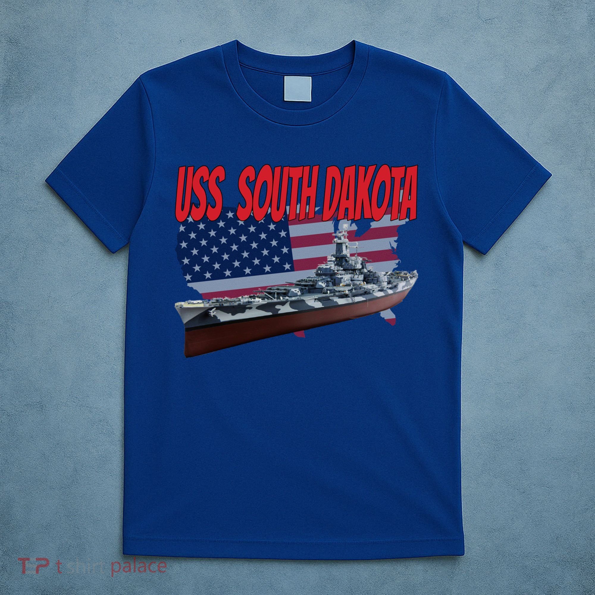 Uss South Dakota Bbgift57 Ww2 War Veteran Battleship Dad Boy Gift T-Shirt