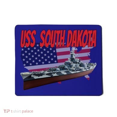 Uss South Dakota Bbgift57 Ww2 War Veteran Battleship Dad Boy Gift Mousepad
