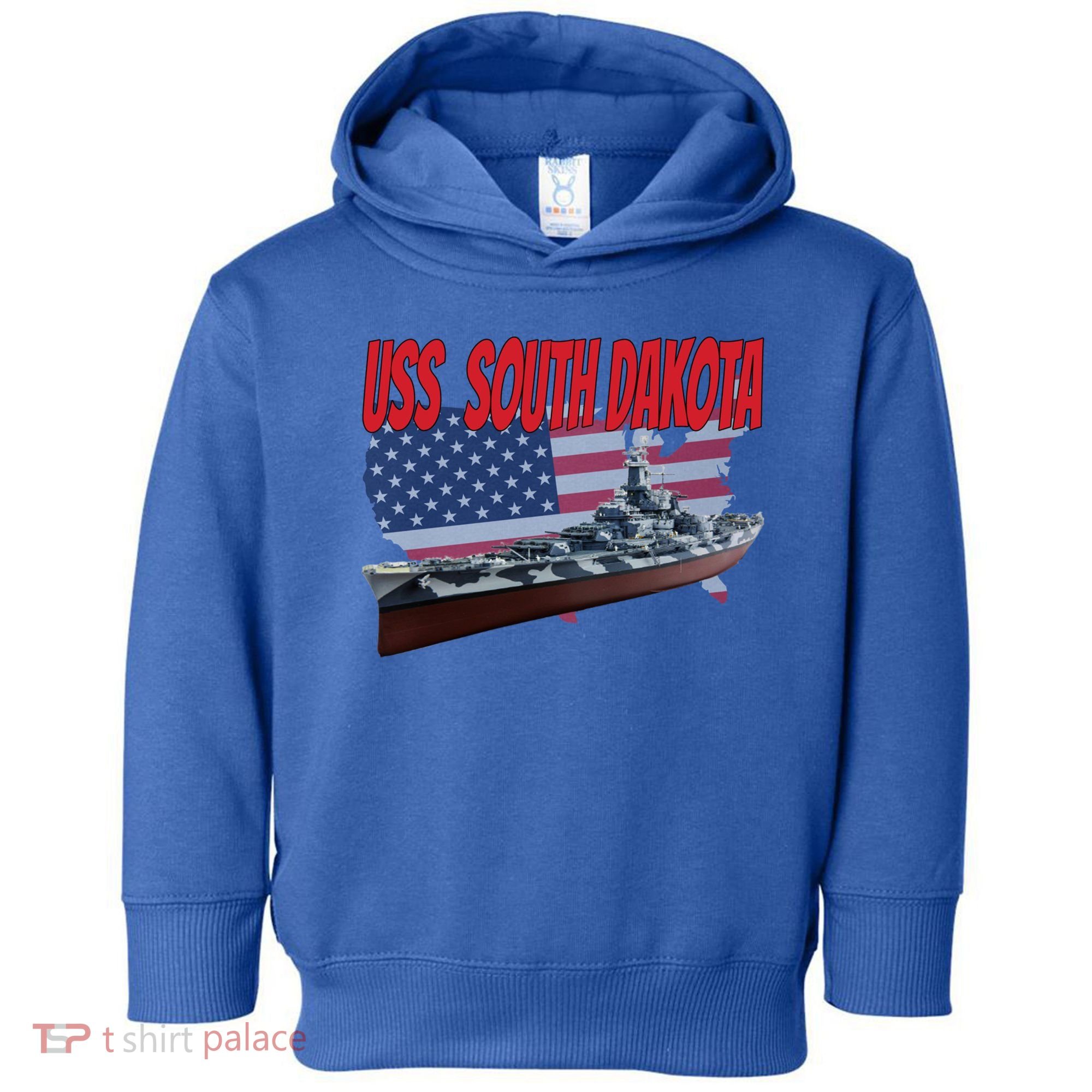 Uss South Dakota Bbgift57 Ww2 War Veteran Battleship Dad Boy Gift Toddler Hoodie