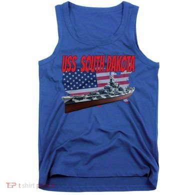 Uss South Dakota Bbgift57 Ww2 War Veteran Battleship Dad Boy Gift Tank Top