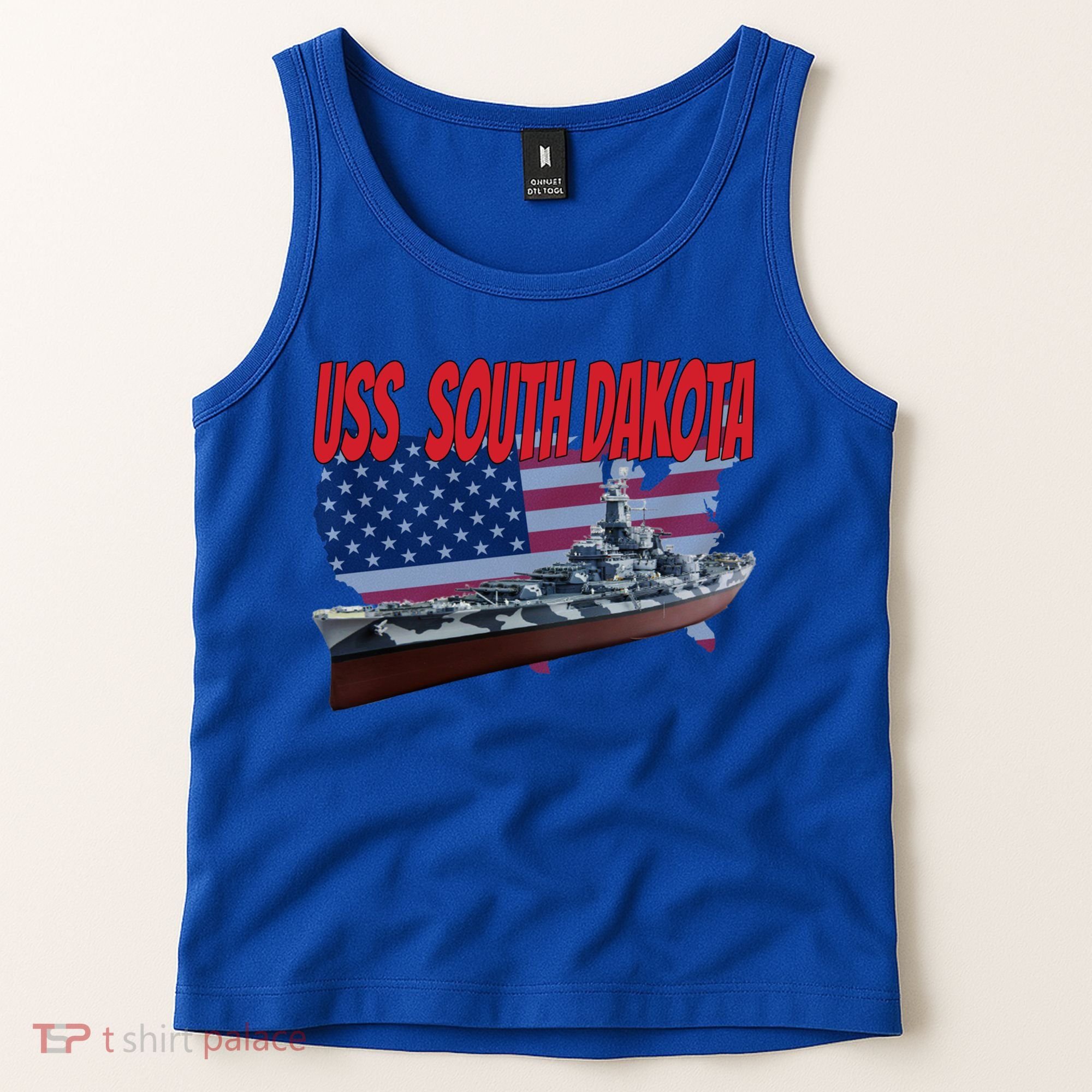Uss South Dakota Bbgift57 Ww2 War Veteran Battleship Dad Boy Gift Tank Top