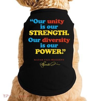 Unity Strength Diversity Power Quote For Social Justice Doggie Tank
