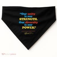 Unity Strength Diversity Power Quote For Social Justice USA-Made Doggie Bandana thumb 0