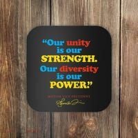 Unity Strength Diversity Power Quote For Social Justice Coaster thumb 0