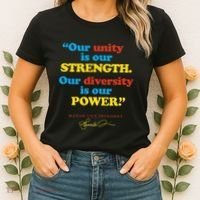 Unity Strength Diversity Power Quote For Social Justice Women's T-Shirt thumb 2