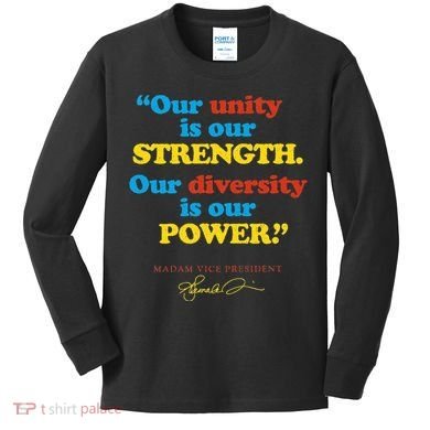 Unity Strength Diversity Power Quote For Social Justice Kids Long Sleeve Shirt