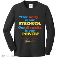 Unity Strength Diversity Power Quote For Social Justice Kids Long Sleeve Shirt thumb 0