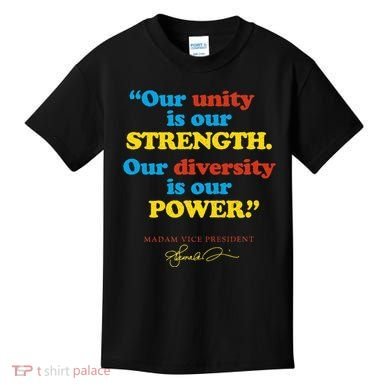 Unity Strength Diversity Power Quote For Social Justice Kids T-Shirt
