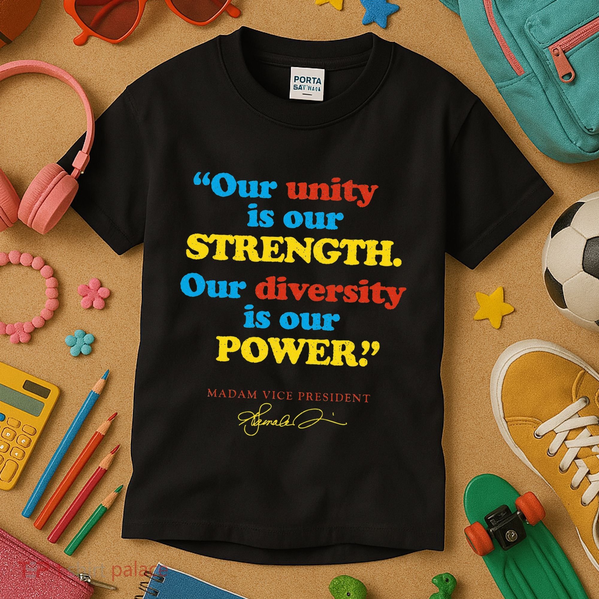 Unity Strength Diversity Power Quote For Social Justice Kids T-Shirt