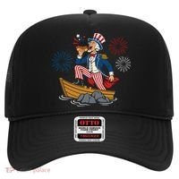 Uncle Sam Enjoying A Hot Dog Fireworks USA Hat thumb 0