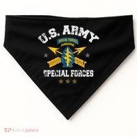 US Special Forces Group Airborne Veteran SFG 4th Of July Men USA-Made Doggie Bandana thumb 0