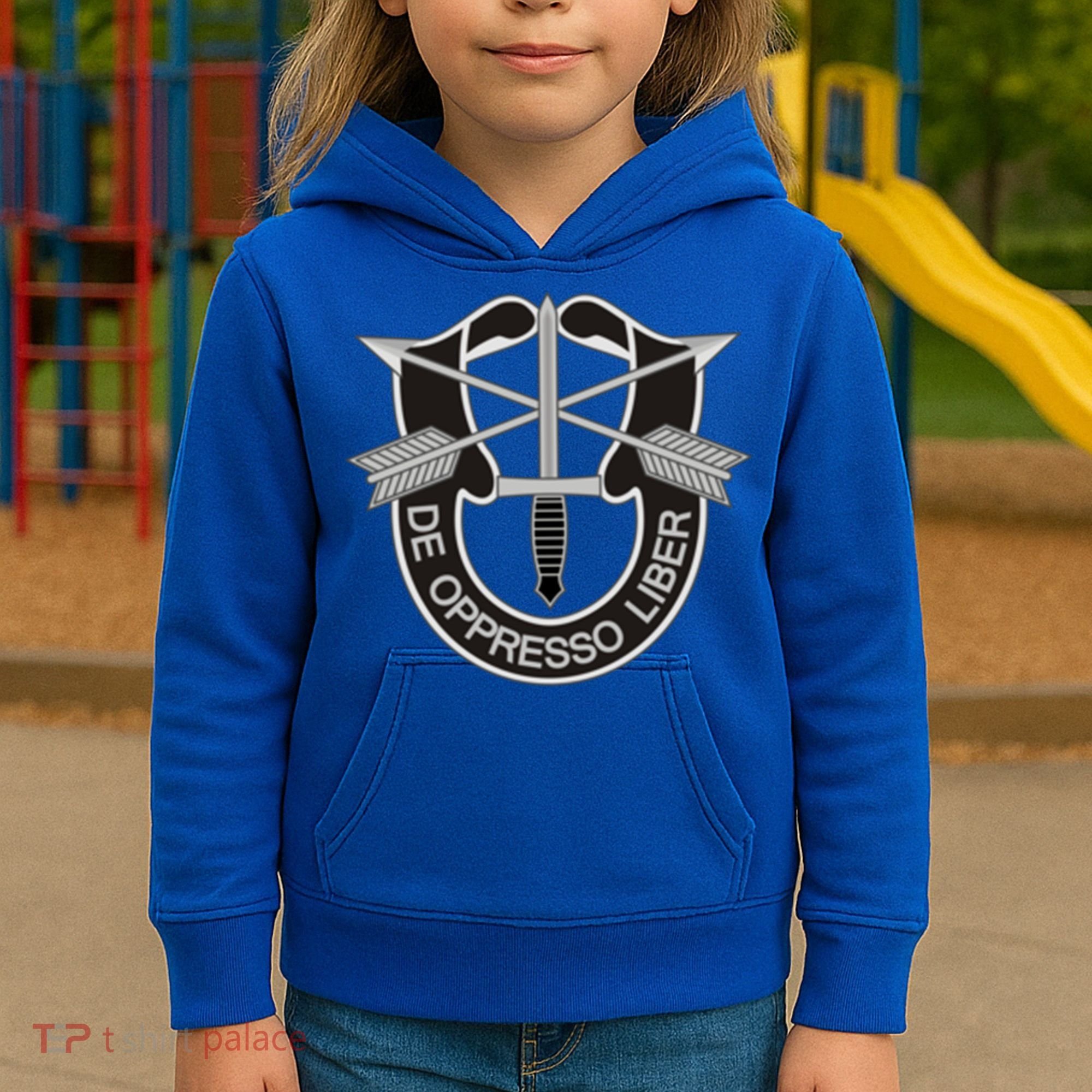 Us Special Forces Meaningful Gift De Oppresso Liber Cool Gift Kids Hoodie