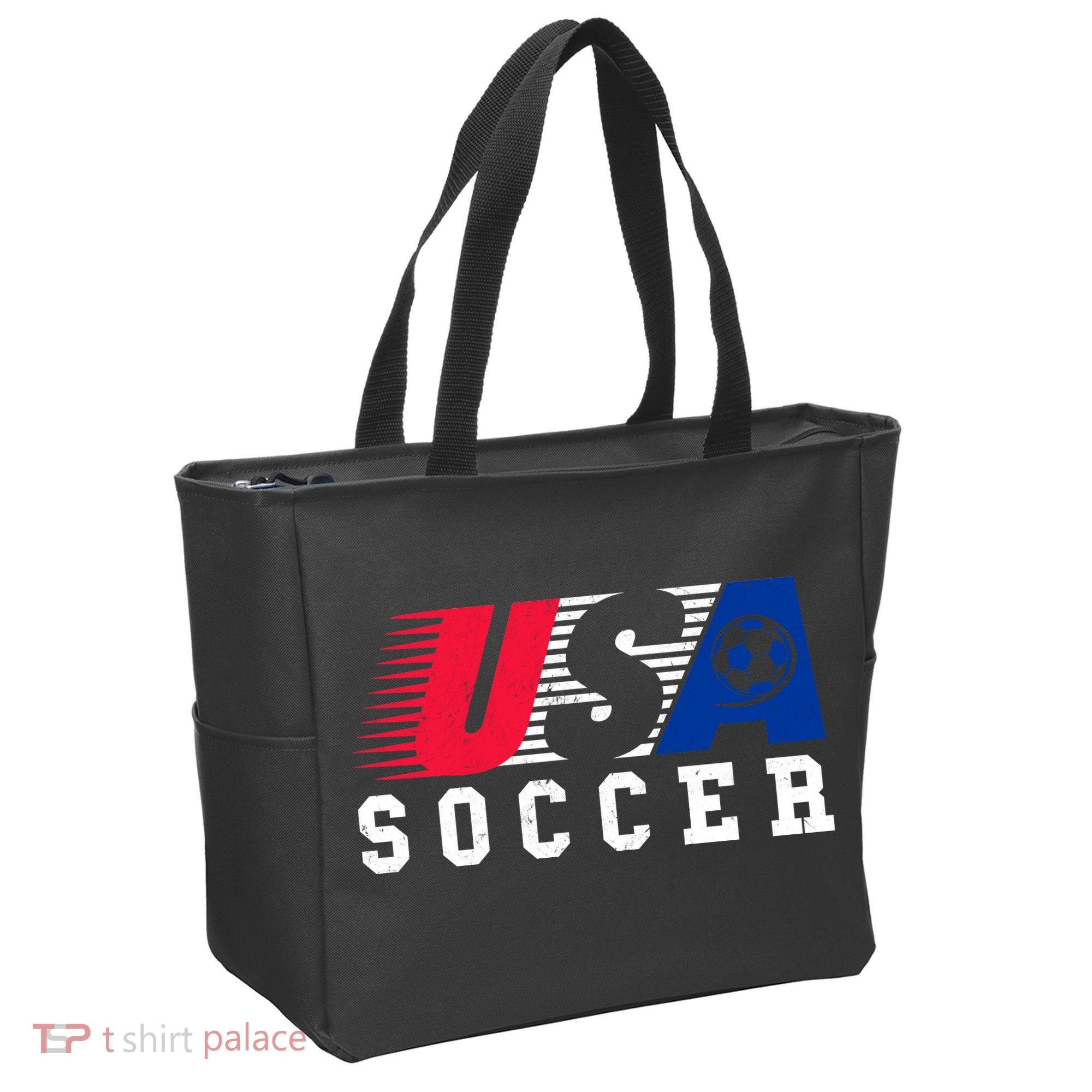 USA Soccer Fan American Football Tote Bag