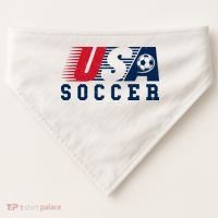 USA Soccer Fan American Football USA-Made Doggie Bandana thumb 0