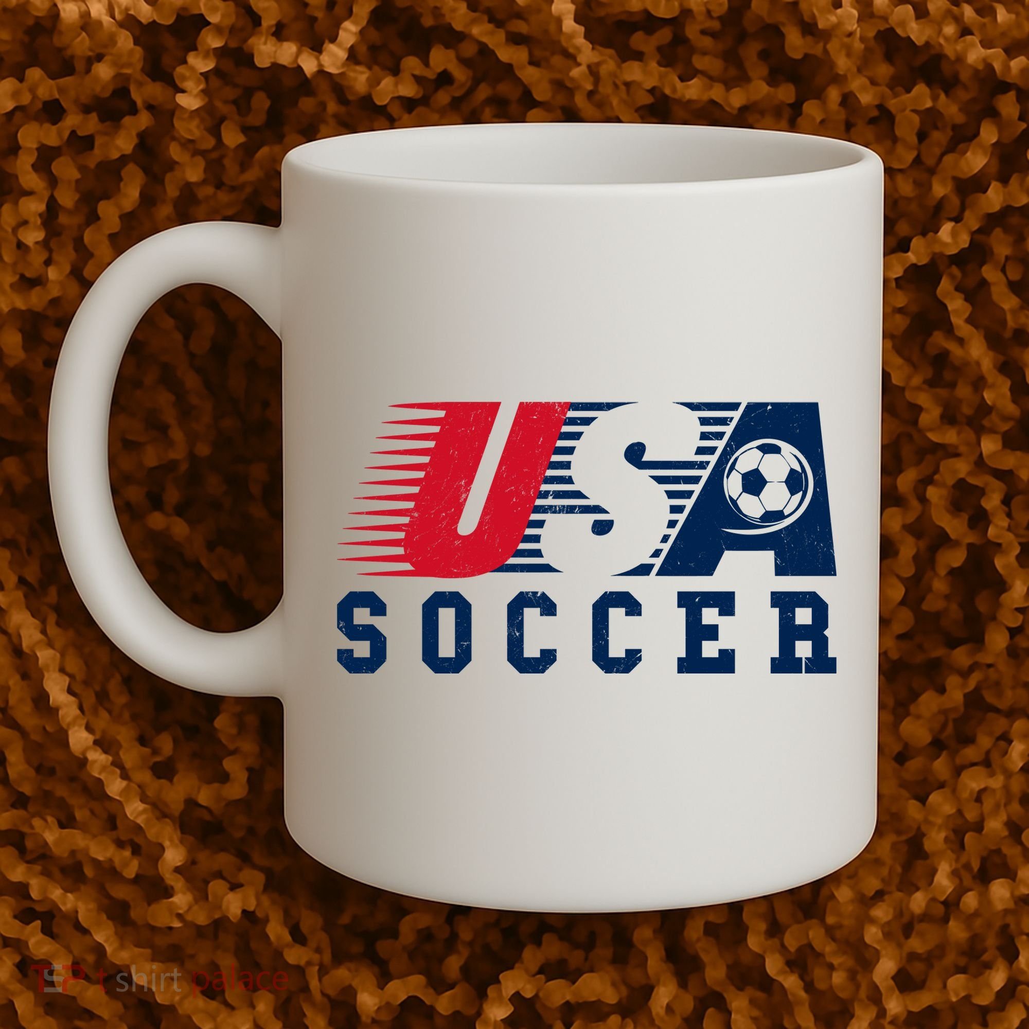USA Soccer Fan American Football Coffee Mug