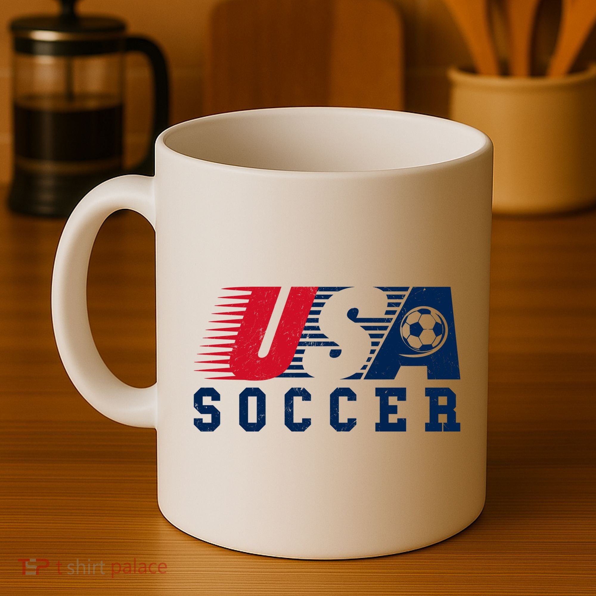 USA Soccer Fan American Football Coffee Mug