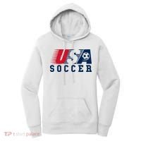 USA Soccer Fan American Football Women's Hoodie thumb 0