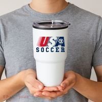 USA Soccer Fan American Football Tumbler thumb 2