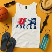 USA Soccer Fan American Football Tank Top thumb 4