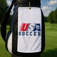 USA Soccer Fan American Football Golf Towel thumb 2