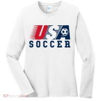 USA Soccer Fan American Football Women's Long Sleeve Shirt thumb 0