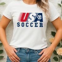 USA Soccer Fan American Football Women's T-Shirt thumb 2