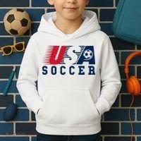 USA Soccer Fan American Football Kids Hoodie thumb 2
