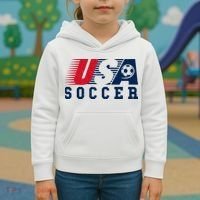 USA Soccer Fan American Football Kids Hoodie thumb 3