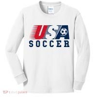 USA Soccer Fan American Football Kids Long Sleeve Shirt thumb 0