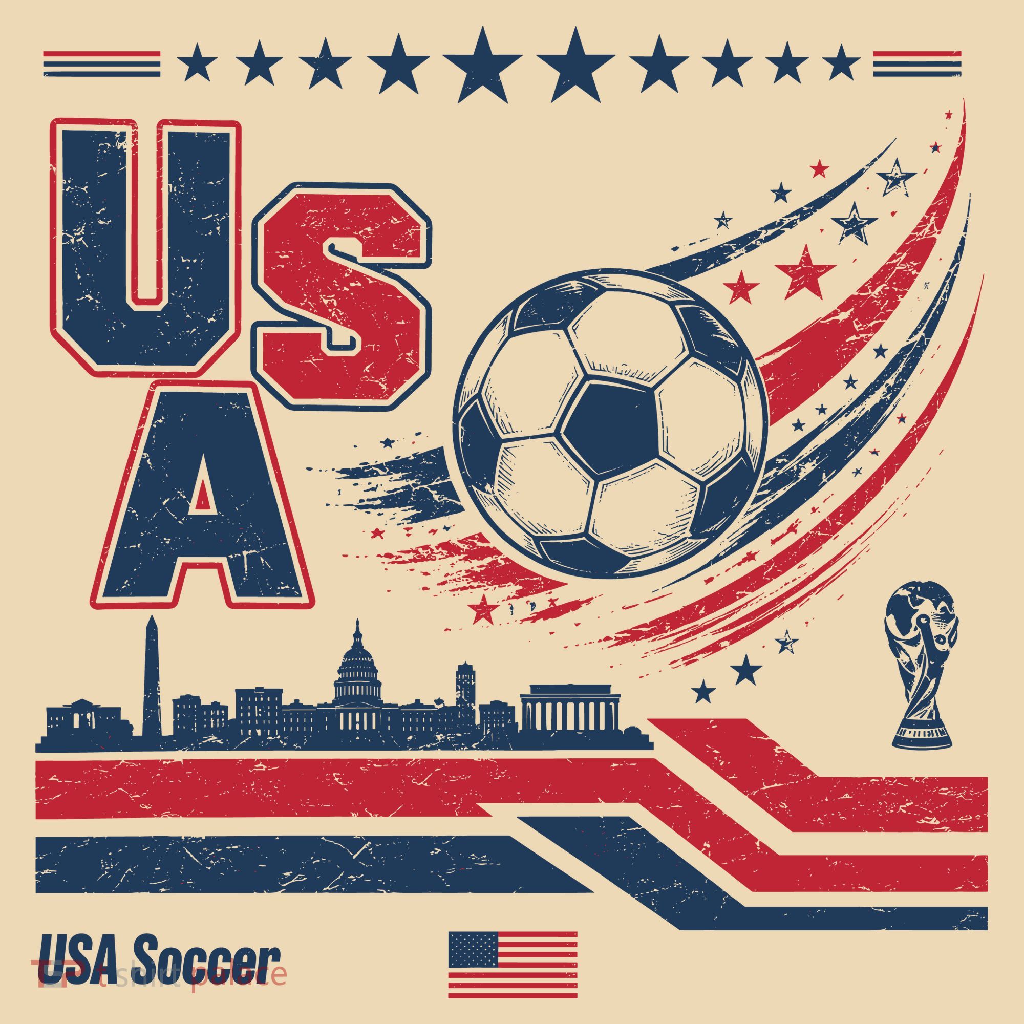 USA Soccer Fan Gear Capitol Tote Bag
