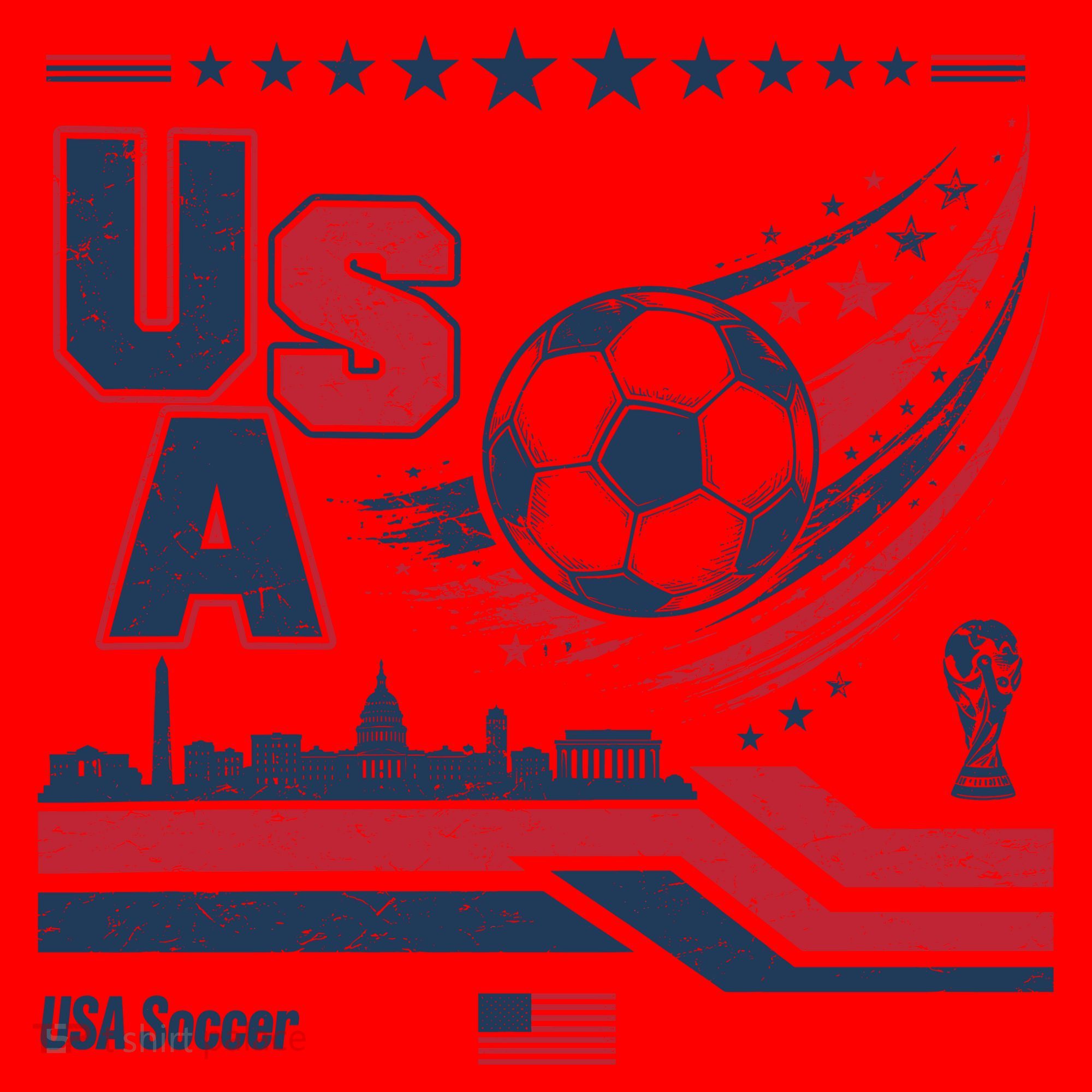 USA Soccer Fan Gear Capitol Santa Hat