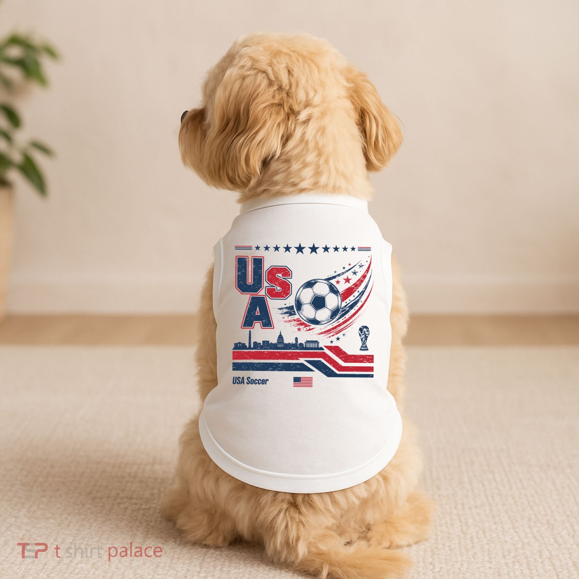 USA Soccer Fan Gear Capitol Doggie Tank