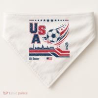 USA Soccer Fan Gear Capitol USA-Made Doggie Bandana thumb 0