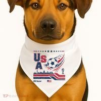 USA Soccer Fan Gear Capitol USA-Made Doggie Bandana thumb 1
